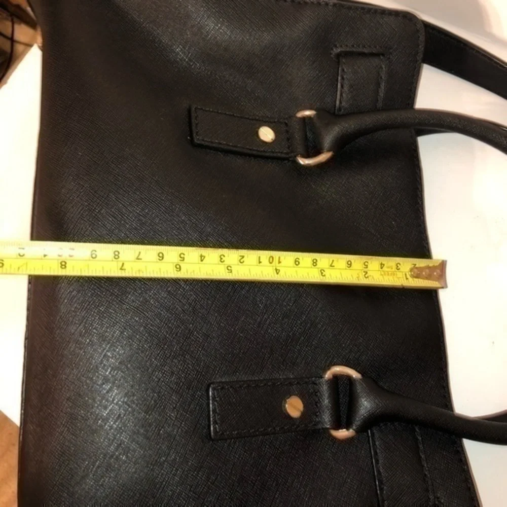 MICHAEL KORS black saffiano leather Hamilton bag